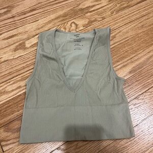 Glassons Green Seamless V-Neck Crop Top
